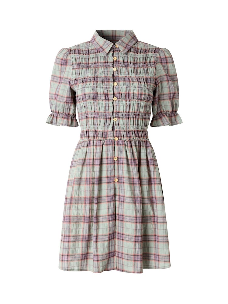 Joe Browns Green Shirred Check Tunic - Image 8 of 8 Joe Browns Green Shirred Check Tunic - Image 8 of 8