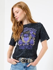 Joe Browns Black Mystical Boho Graphic T-Shirt - Image 1 of 5