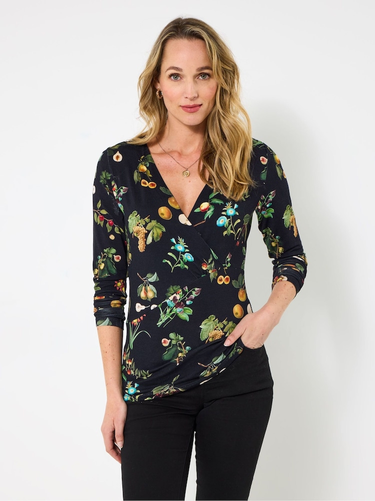 Joe Browns Black Mushroom Print Top - Image 1 of 5