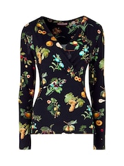 Joe Browns Black Mushroom Print Top - Image 5 of 5