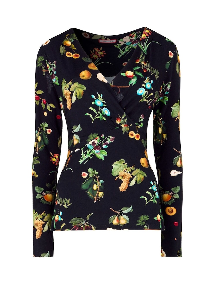 Joe Browns Black Mushroom Print Top - Image 5 of 5