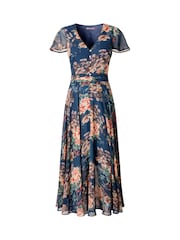 Joe Browns Blue Petite Vintage Inspired Floral Dress - Image 7 of 7