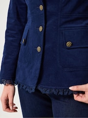 Joe Browns Blue Petite Slim Fit Cord Jacket - Image 2 of 5