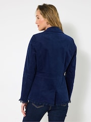 Joe Browns Blue Petite Slim Fit Cord Jacket - Image 4 of 5