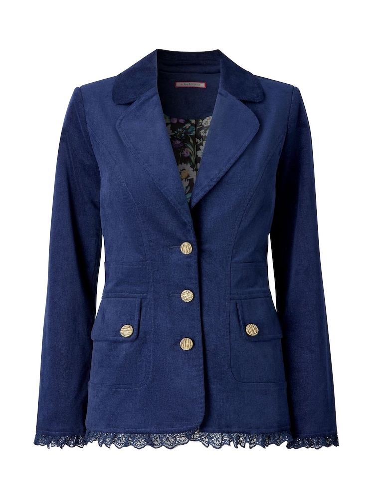 Joe Browns Blue Petite Slim Fit Cord Jacket - Image 5 of 5 Joe Browns Blue Petite Slim Fit Cord Jacket - Image 5 of 5