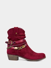 أحمر - Joe Browns Painted Rope Detail Embellished Boots - صورة 1 من 5