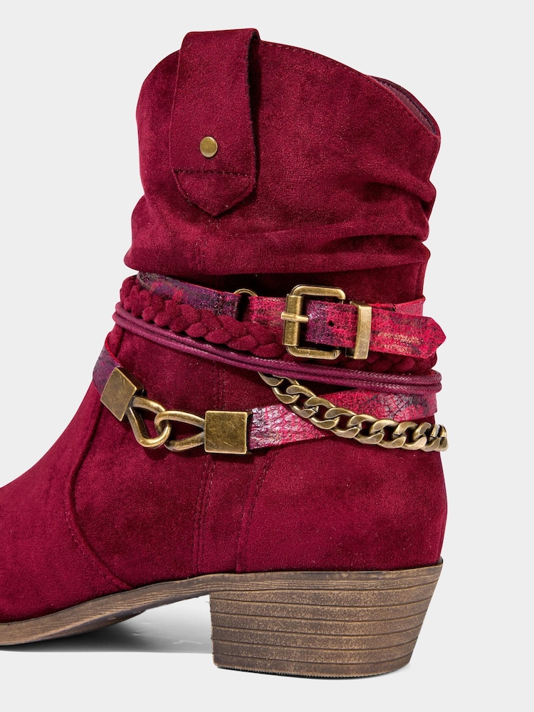 Buy Joe Browns Red Painted Rope Detail Embellished Boots from Next