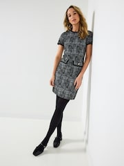 Joe Browns Black Petite Classic Jersey Check Dress - Image 1 of 5