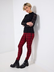 Joe Browns Black Slim Check Mesh Top - Image 3 of 5