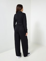 Joe Browns Black Petite Zip Front Jersey Jumpsuit - Image 4 of 5