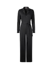 Joe Browns Black Petite Zip Front Jersey Jumpsuit - Image 5 of 5