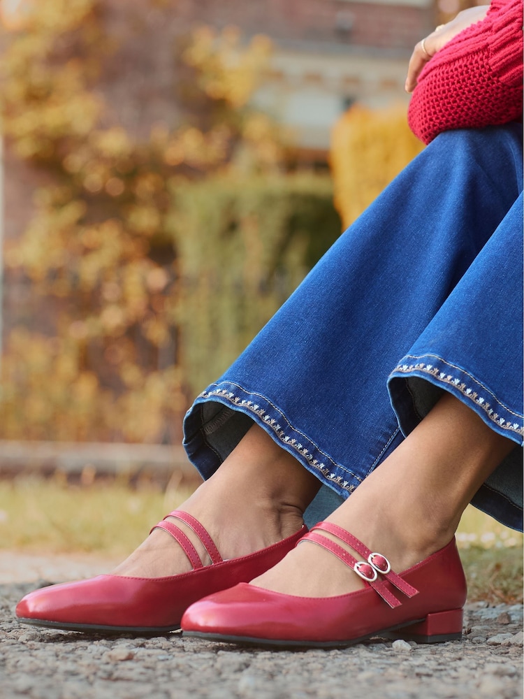 Joe Browns Polka Dot Lined Double Strap Mary Jane Shoes - صورة 1 من 7