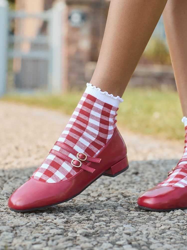 Joe Browns Polka Dot Lined Double Strap Mary Jane Shoes - صورة 2 من 7