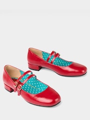 Joe Browns Polka Dot Lined Double Strap Mary Jane Shoes - صورة 6 من 7