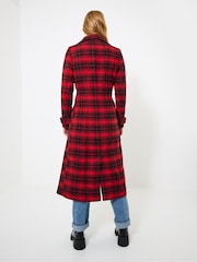 Joe Browns Red Petite Check Maxi Coat - Image 4 of 7