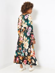 Joe Browns Black Petite Floral Jersey Maxi Dress - Image 4 of 7