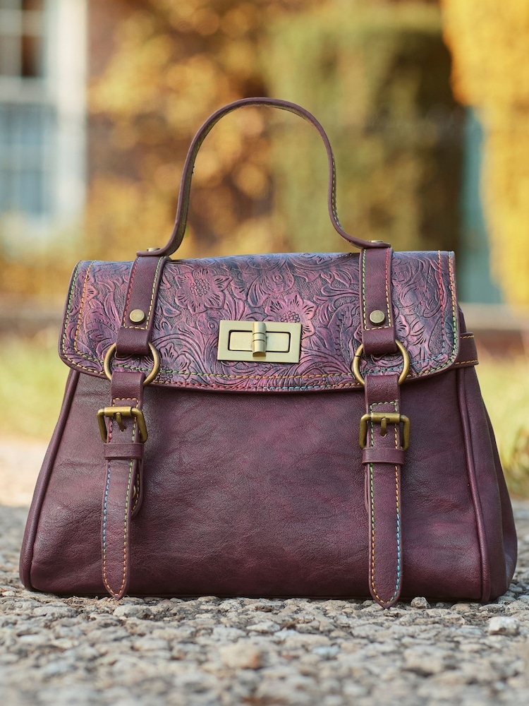 Joe Browns Red Rainbow Stitched Cross-Body Bag - Image 1 of 7 Joe Browns Red Rainbow Stitched Cross-Body Bag - Image 1 of 7