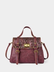 Joe Browns Red Rainbow Stitched Cross-Body Bag - Image 3 of 7