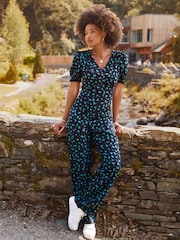 Joe Browns Black Petite Ditsy Floral Jumpsuit - Image 1 of 6