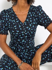 Joe Browns Black Petite Ditsy Floral Jumpsuit - Image 3 of 6