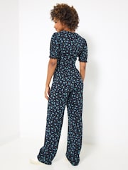 Joe Browns Black Petite Ditsy Floral Jumpsuit - Image 4 of 6