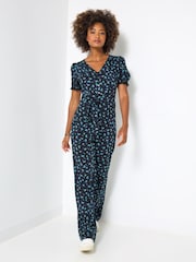 Joe Browns Black Petite Ditsy Floral Jumpsuit - Image 5 of 6