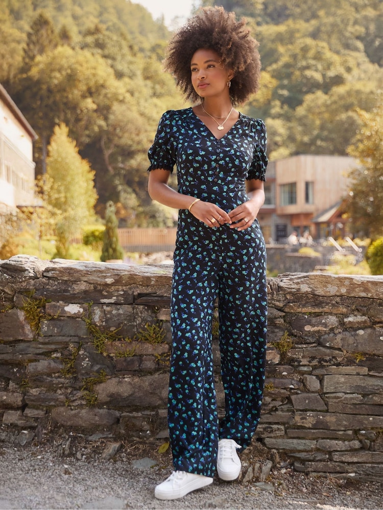 Joe Browns Black Petite Ditsy Floral Jumpsuit - Image 6 of 6 Joe Browns Black Petite Ditsy Floral Jumpsuit - Image 6 of 6