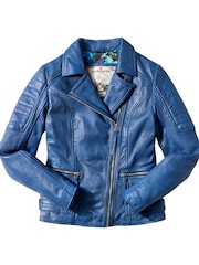 Joe Browns Blue Quilted Biker Jacket - Image 5 of 5