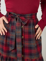 Joe Browns Red Check Maxi Skirt - Image 6 of 7