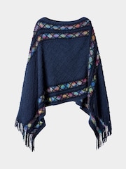 Joe Browns Blue Stretchy Seasonal Poncho - Image 1 of 3
