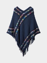Joe Browns Blue Stretchy Seasonal Poncho - Image 2 of 3