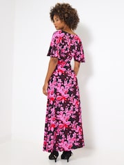 Joe Browns Pink Petite Floral Print Button-Through Maxi Dress - Image 5 of 7