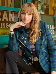 Joe Browns Green Vintage Biker Jacket - Image 1 of 8