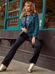 Joe Browns Green Vintage Biker Jacket - Image 2 of 8