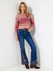 Joe Browns Orange Relaxed Crew Neck Jumper - Image 3 of 5