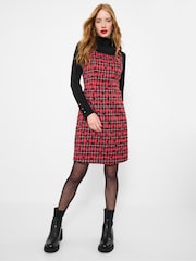 Joe Browns Red Tartan Check Mini Pinafore - Image 3 of 7