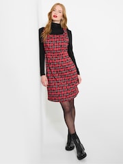 Joe Browns Red Tartan Check Mini Pinafore - Image 4 of 7