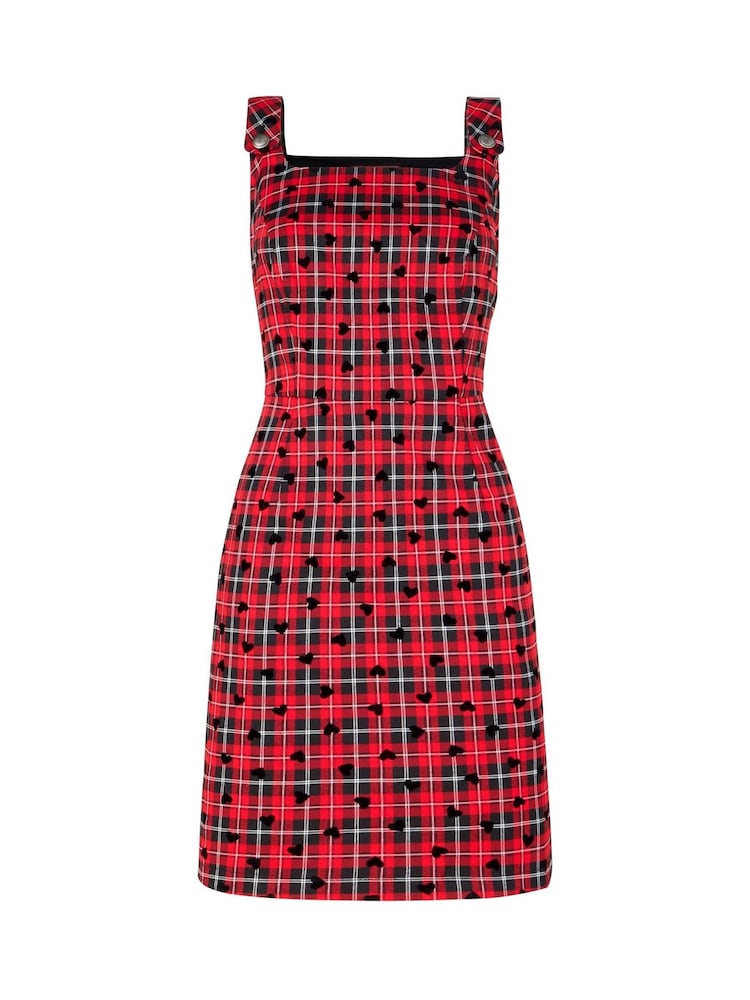Joe Browns Red Tartan Check Mini Pinafore - Image 7 of 7