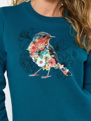 Joe Browns Green Robin Relaxed Sweatshirt - Image 4 of 5