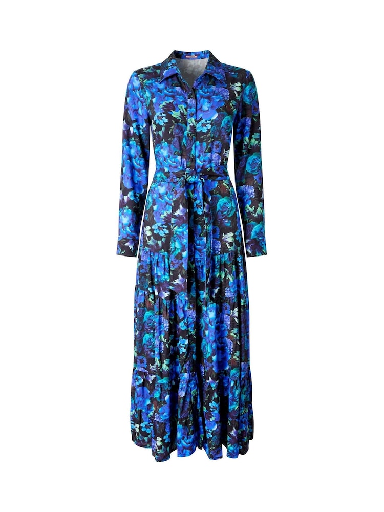 Joe Browns Blue Petite Print Floral Maxi Shirt Dress - Image 7 of 7 Joe Browns Blue Petite Print Floral Maxi Shirt Dress - Image 7 of 7