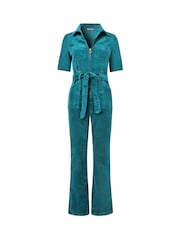 Joe Browns Green Petite Belted Bootcut Cord Jumpsuit - Image 5 of 5