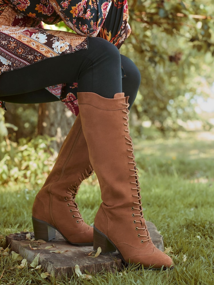 Joe Browns Brown Vintage Style Ankle Boots - Image 1 of 6 Joe Browns Brown Vintage Style Ankle Boots - Image 1 of 6