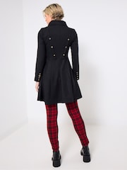 Joe Browns Black Oversized Collar Black Coat - Image 4 of 5