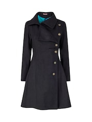 Joe Browns Black Oversized Collar Black Coat - Image 5 of 5