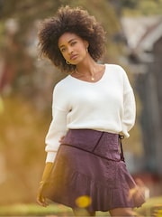 Joe Browns Cream Simple V-Neck Jumper - Image 1 of 7