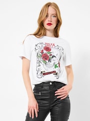 Joe Browns White Rock and Roll T-Shirt - Image 1 of 4