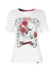 Joe Browns White Rock and Roll T-Shirt - Image 4 of 4