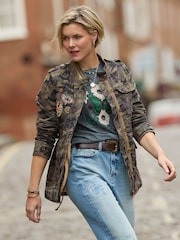 Joe Browns Green Relaxed Camo Jacket - Image 1 of 7