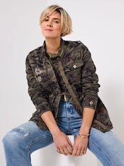 Joe Browns Green Relaxed Camo Jacket - Image 3 of 7