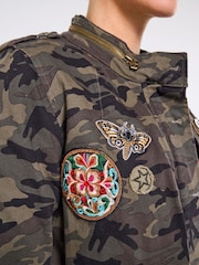 Joe Browns Green Relaxed Camo Jacket - Image 6 of 7